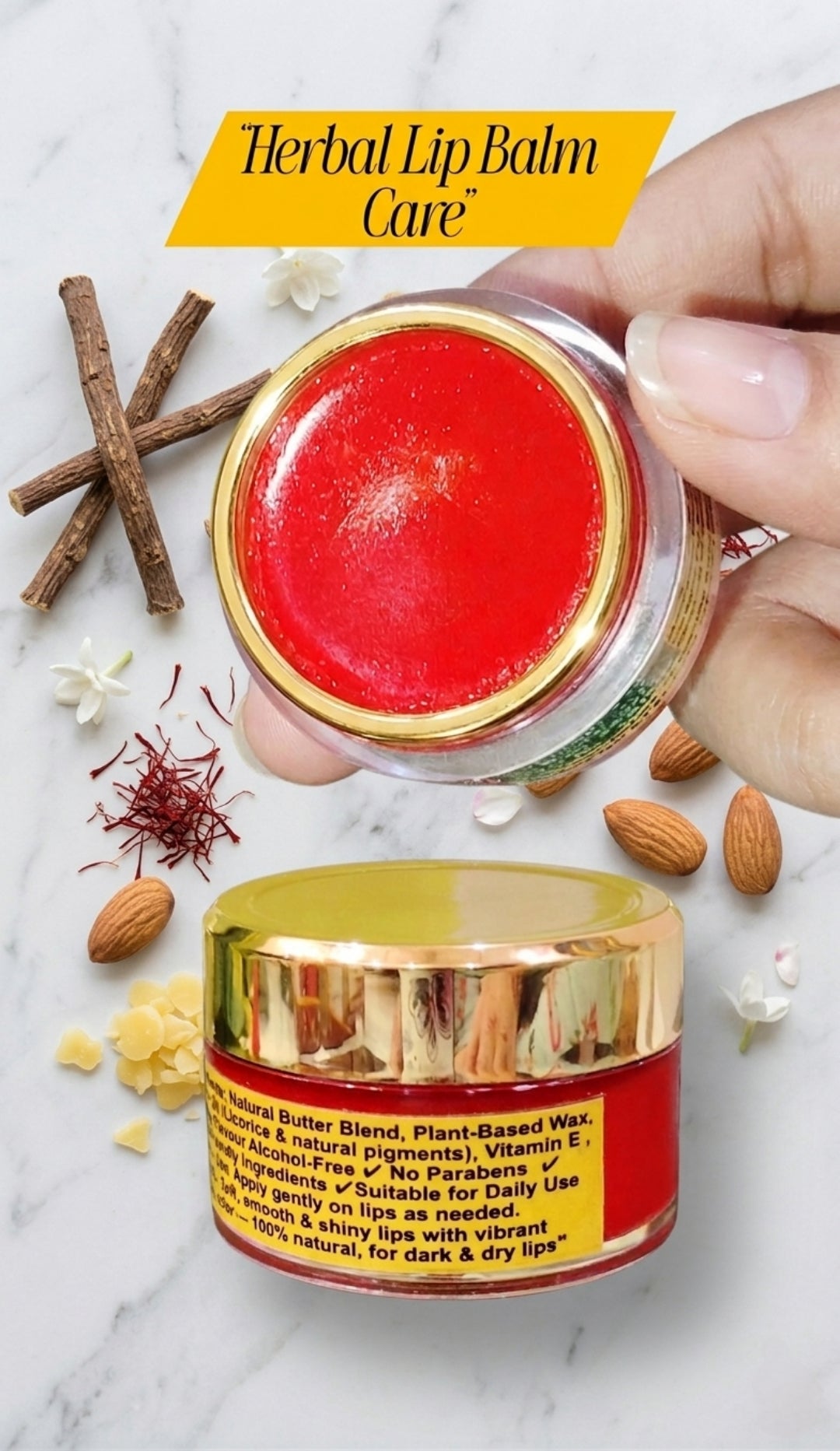 Rose Lip Brightening Balm – Soft, Smooth & Even Tone